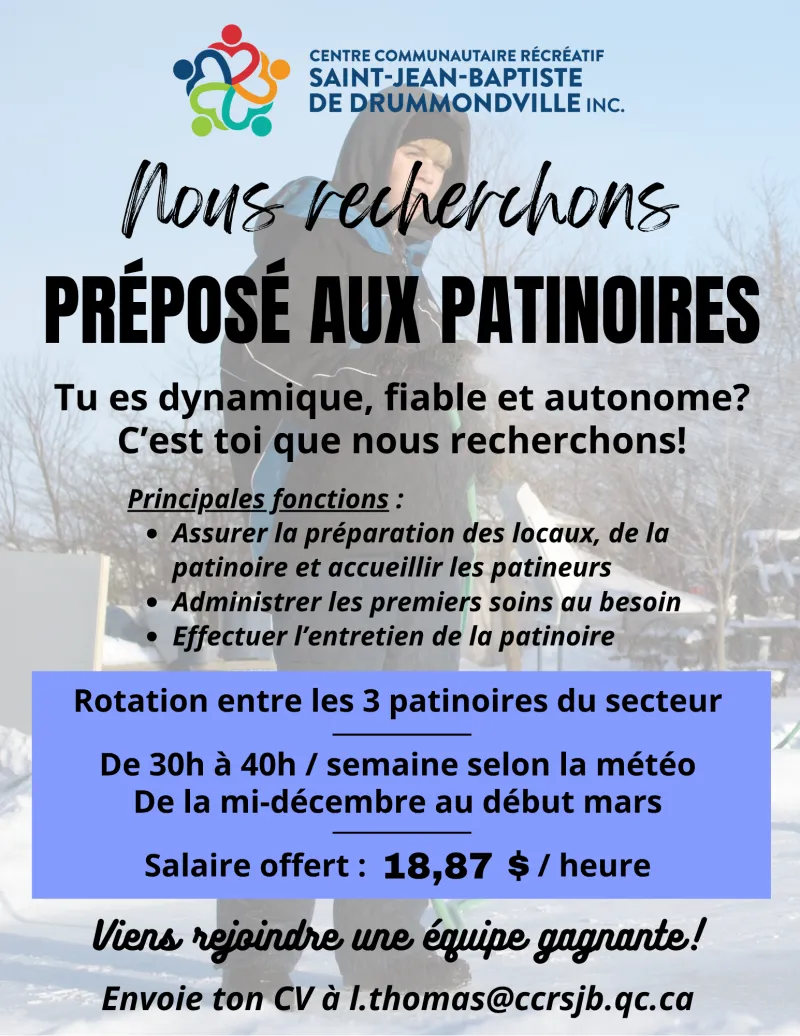 Préposé aux patinoires