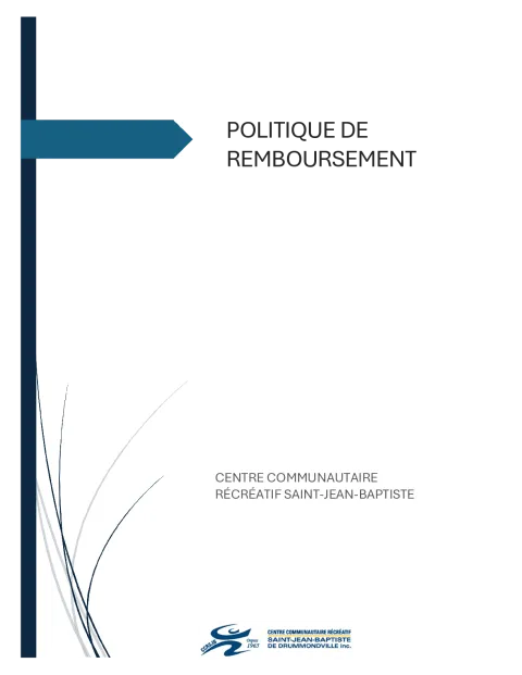 Politique de remboursement